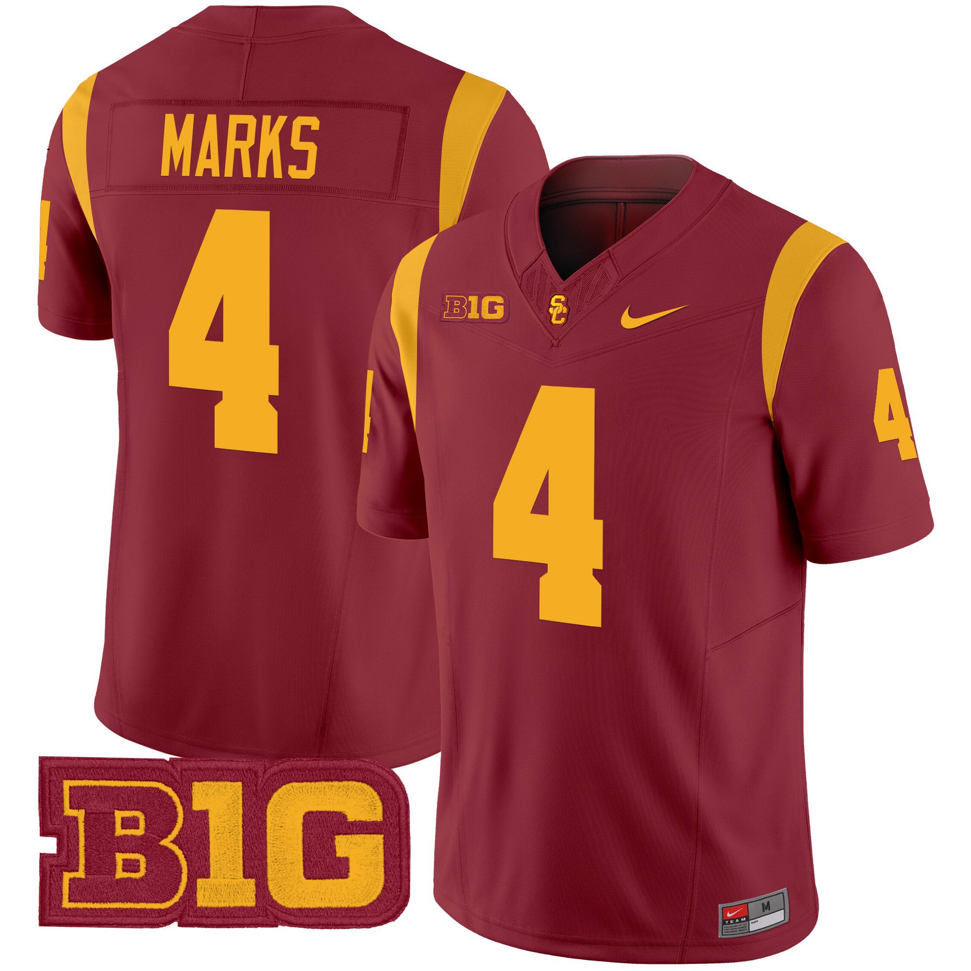 Men USC Trojans #4 Marks Red Nike 2024 Vapor Limited NCAA Jersey style 1->ncaa teams->NCAA Jersey